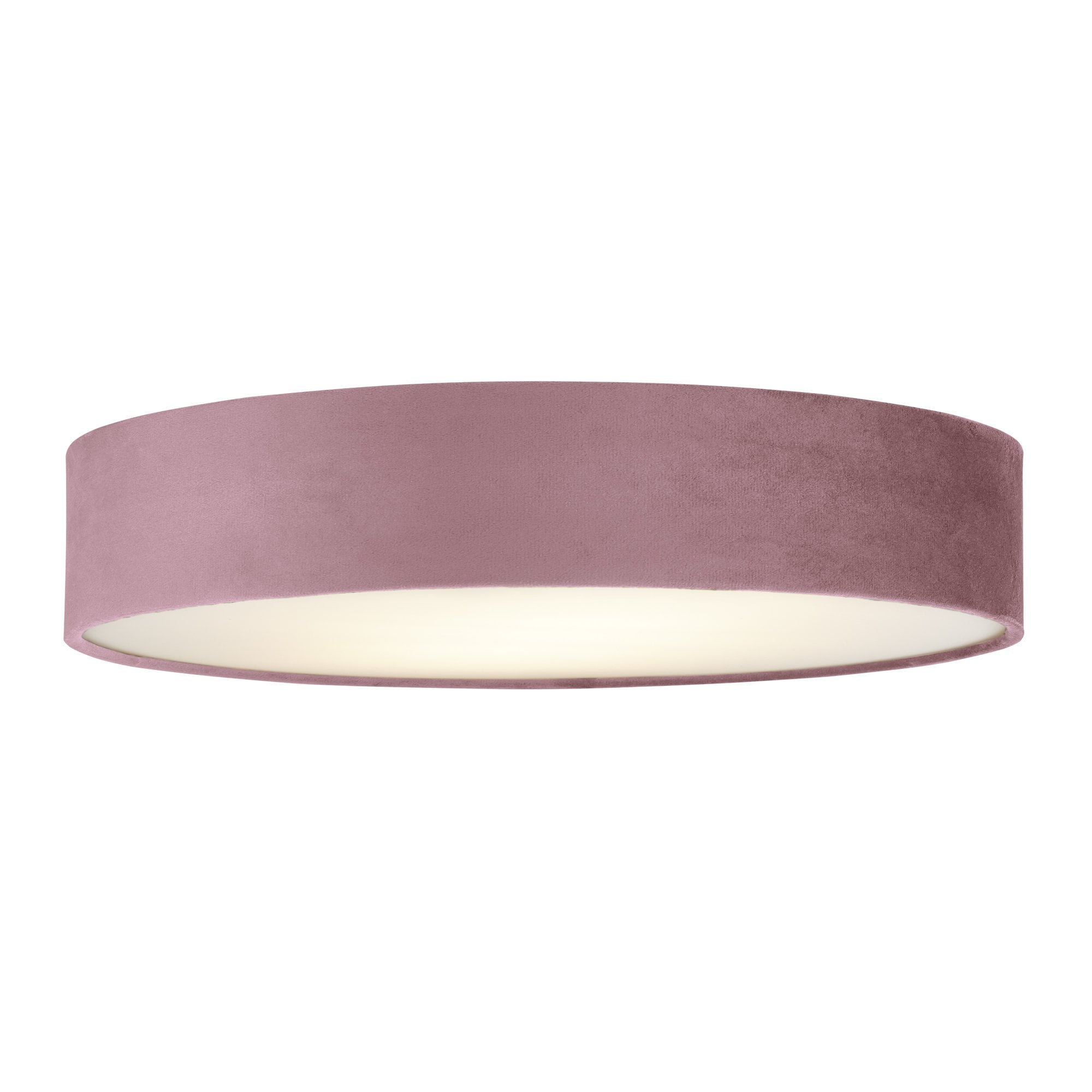 23298-3PI Drum 3 Light Flush Ceiling Light Pink Velvet