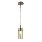 2301CP Duo III Pendant Bronze Metal Champagne Glass