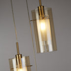 2303-3CP Duo III 3 Light Multi Drop Bronze Metal Champagne Glass