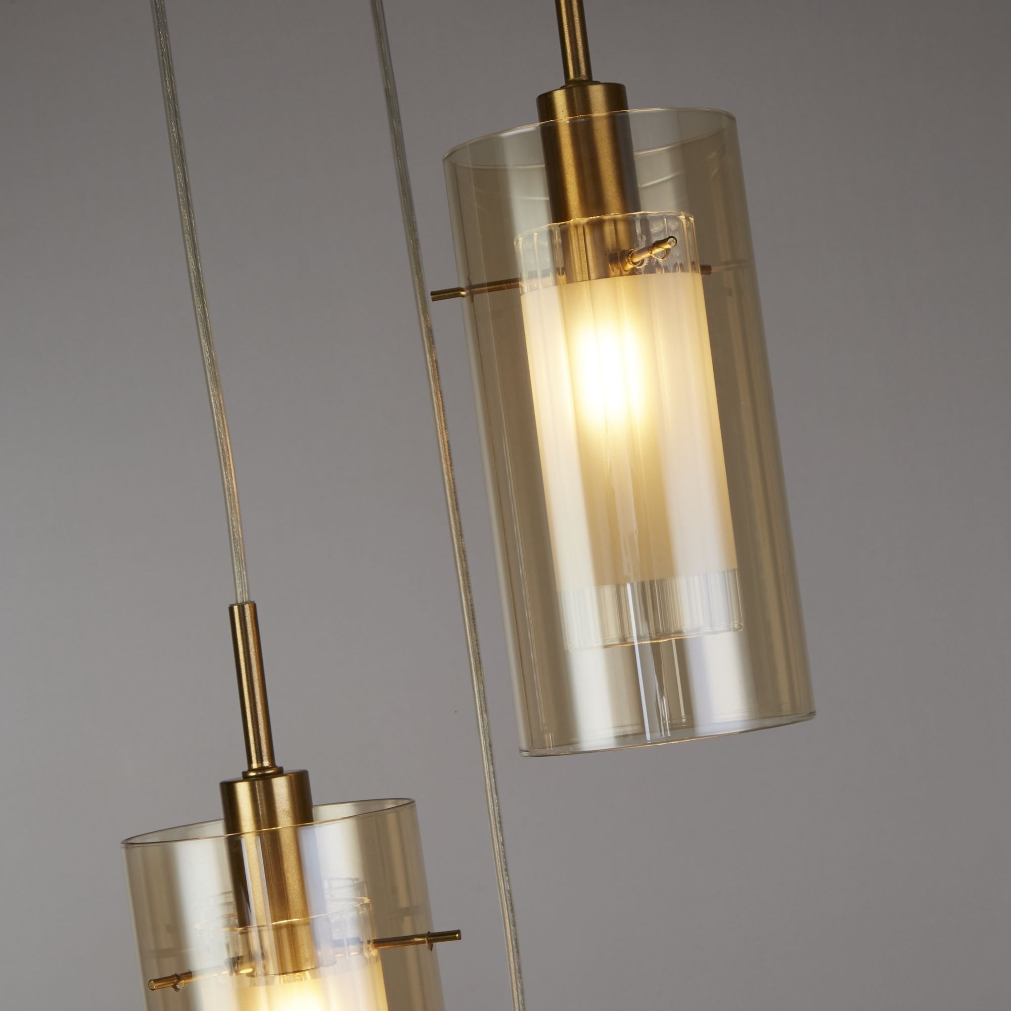 2303-3CP Duo III 3 Light Multi Drop Bronze Metal Champagne Glass