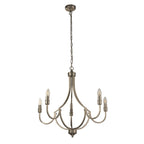 82915-5SS Lodge 5 Light Pendant Satin Silver Metal