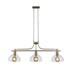 31031-3PB Margarita 3 Light Bar Pendant Brass Metal Glass