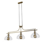 31031-3PB Margarita 3 Light Bar Pendant Brass Metal Glass