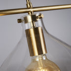 31031-3PB Margarita 3 Light Bar Pendant Brass Metal Glass