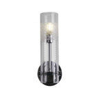 27981CC Scope Bathroom Wall Light Chrome Metal Clear Etched Glass