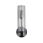 27981CC Scope Bathroom Wall Light Chrome Metal Clear Etched Glass