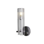27981CC Scope Bathroom Wall Light Chrome Metal Clear Etched Glass