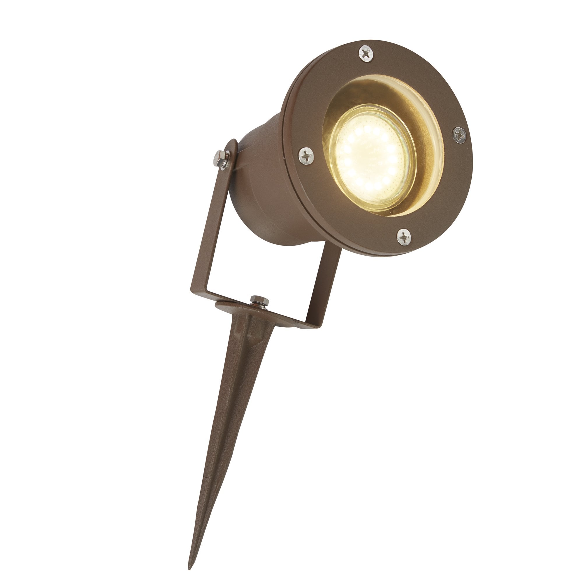 5001RUS-LED Spikey LED Outdoor Spike Rust Brown Metal (S)