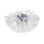 83420-4CC Sunburst 4 Light Flush Chrome Metal Glass Beads