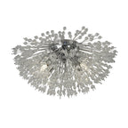 83420-4CC Sunburst 4 Light Flush Chrome Metal Glass Beads