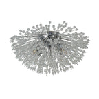 83420-4CC Sunburst 4 Light Flush Chrome Metal Glass Beads
