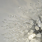 83420-4CC Sunburst 4 Light Flush Chrome Metal Glass Beads