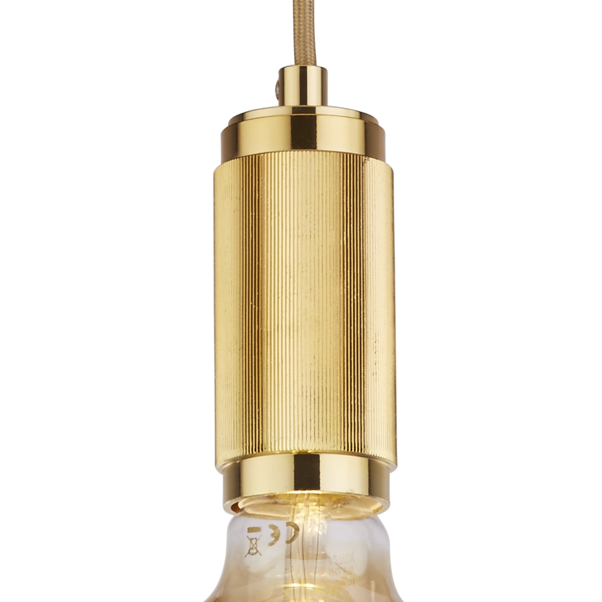 77651GO Suspension Cable Knurled Gold Metal Gold Braided Cable
