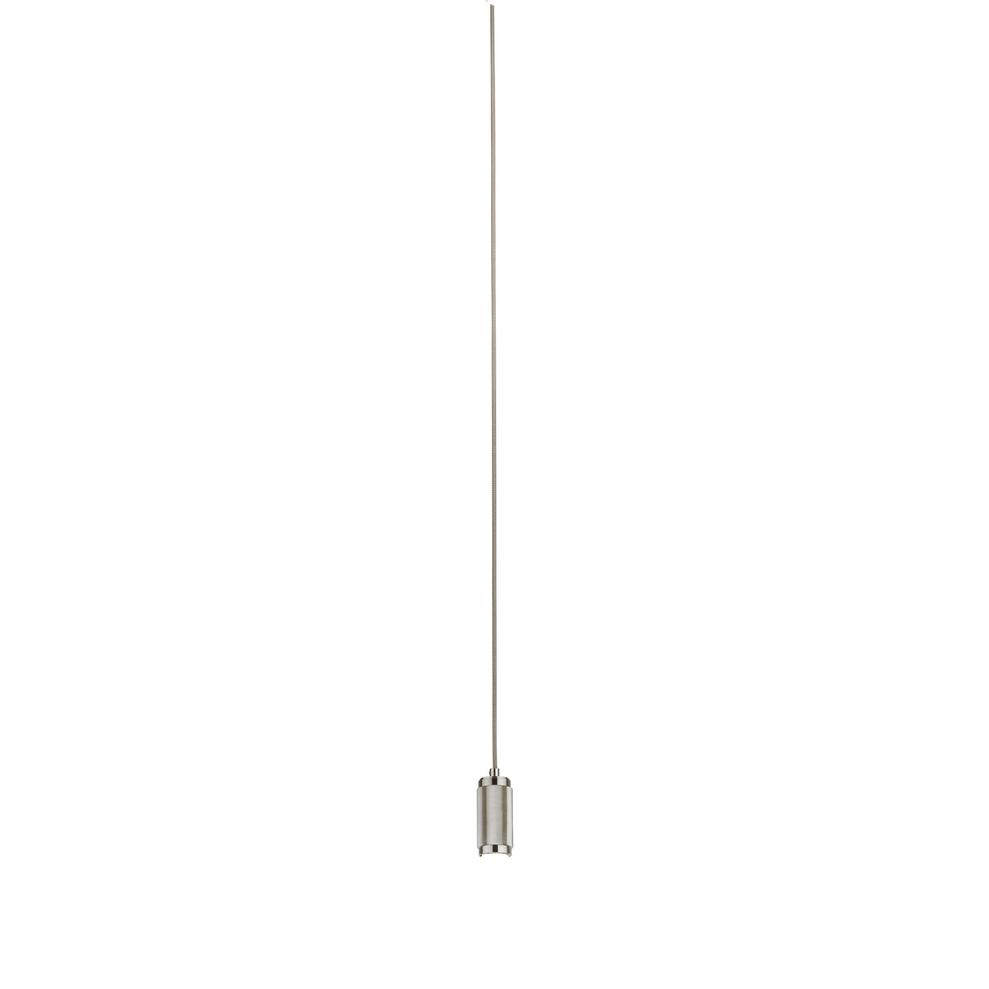 77651SS Suspension Cable Satin Silver Metal Grey Braided Cable
