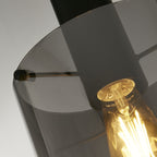 88910-1BK Sweden Pendant Matt Black Metal Smoked Ombre Glass