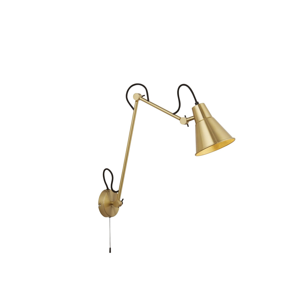 7403PB Swing Arm Wall Light Brass Metal
