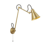 7403PB Swing Arm Wall Light Brass Metal
