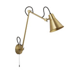 7403PB Swing Arm Wall Light Brass Metal