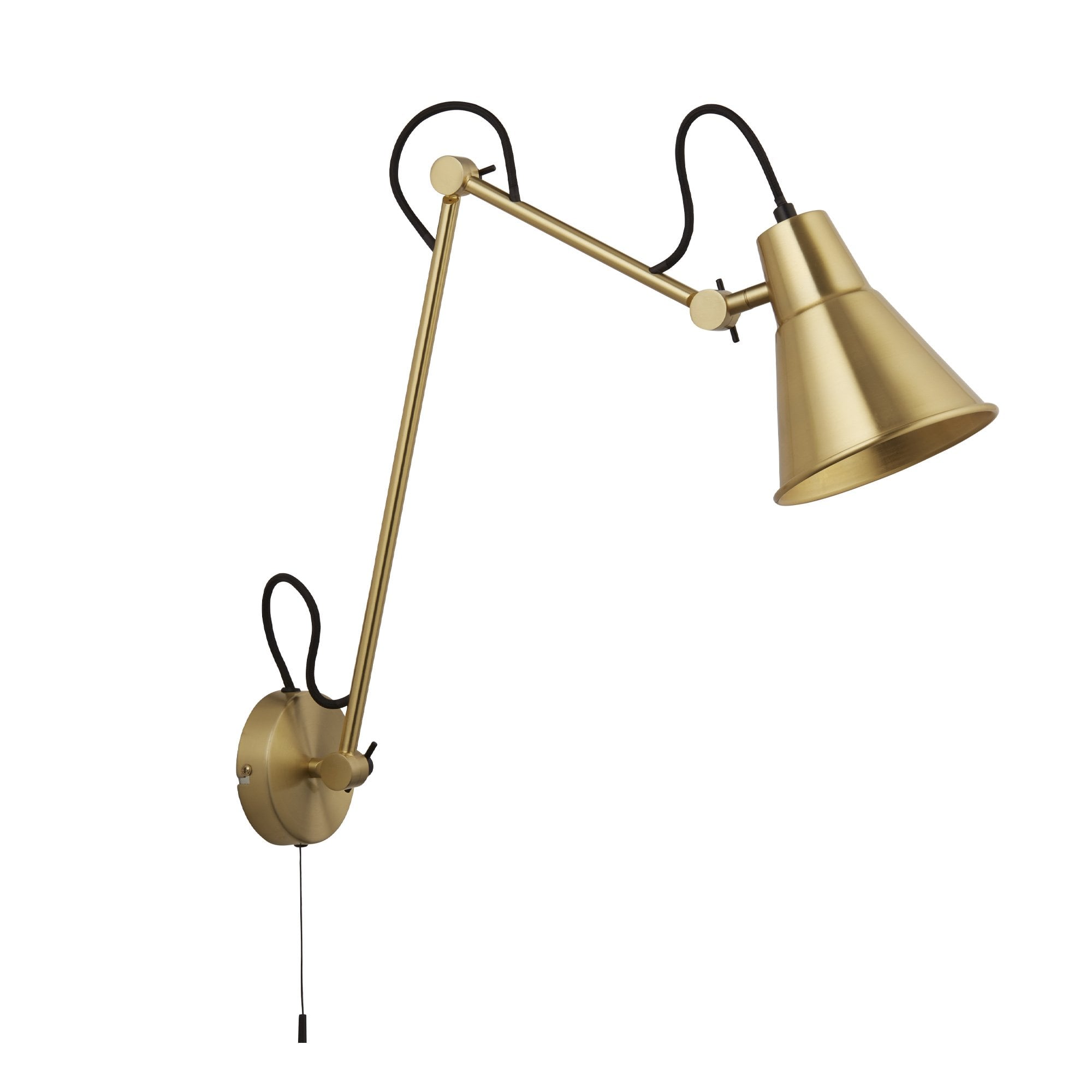 7403PB Swing Arm Wall Light Brass Metal
