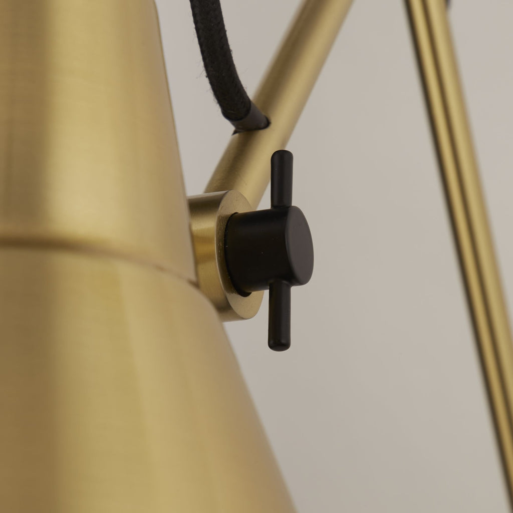 7403PB Swing Arm Wall Light Brass Metal