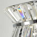 59411-3CC Uptown 3 Light Floor Lamp Chrome Metal Clear Crystal