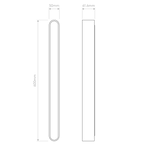 1440001 Atticus 600 Bathroom LED Wall Light 3000K Polished Chrome