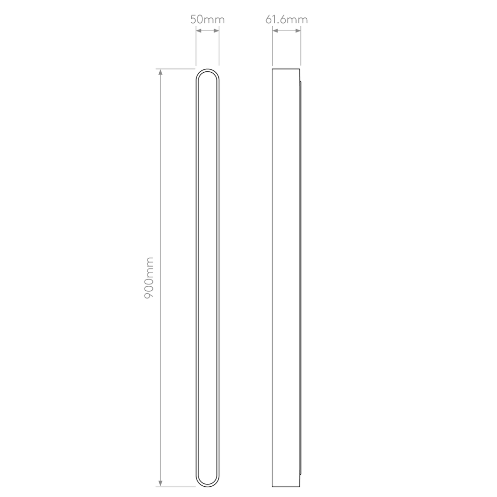 1440002 Atticus 900 Bathroom LED Wall Light 3000K Polished Chrome