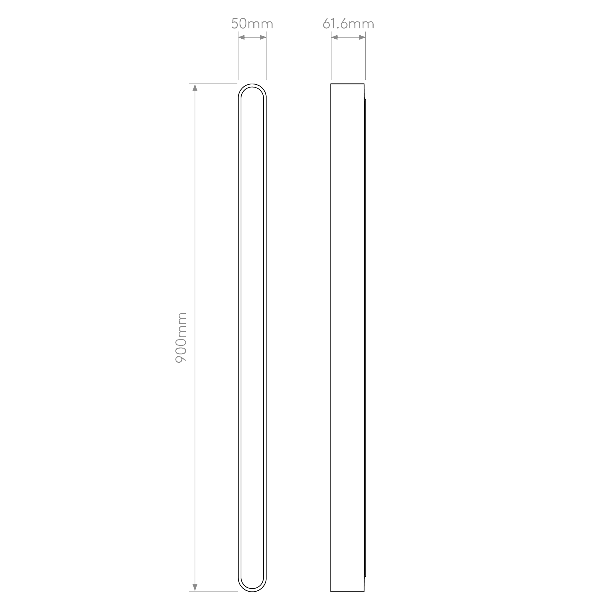 1440002 Atticus 900 Bathroom LED Wall Light 3000K Polished Chrome