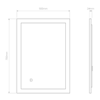 1486002 Ascot Bathroom LED 700 Mirror