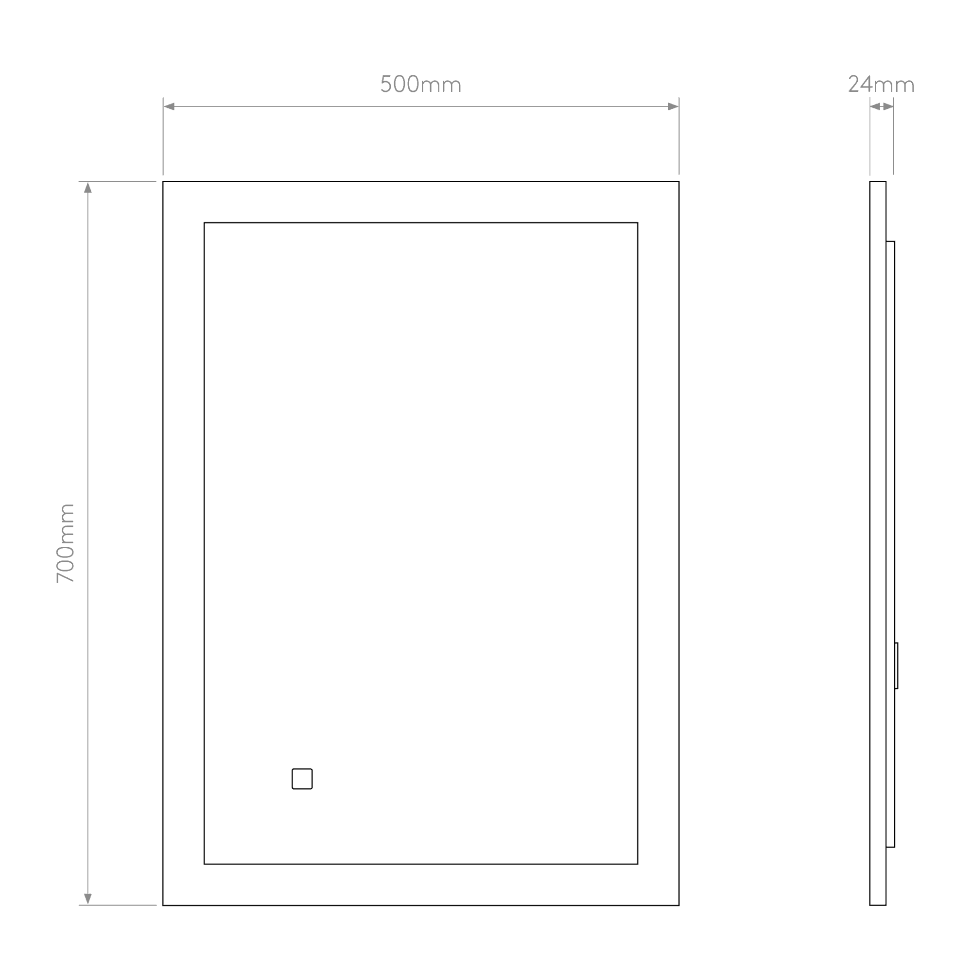 1486002 Ascot Bathroom LED 700 Mirror