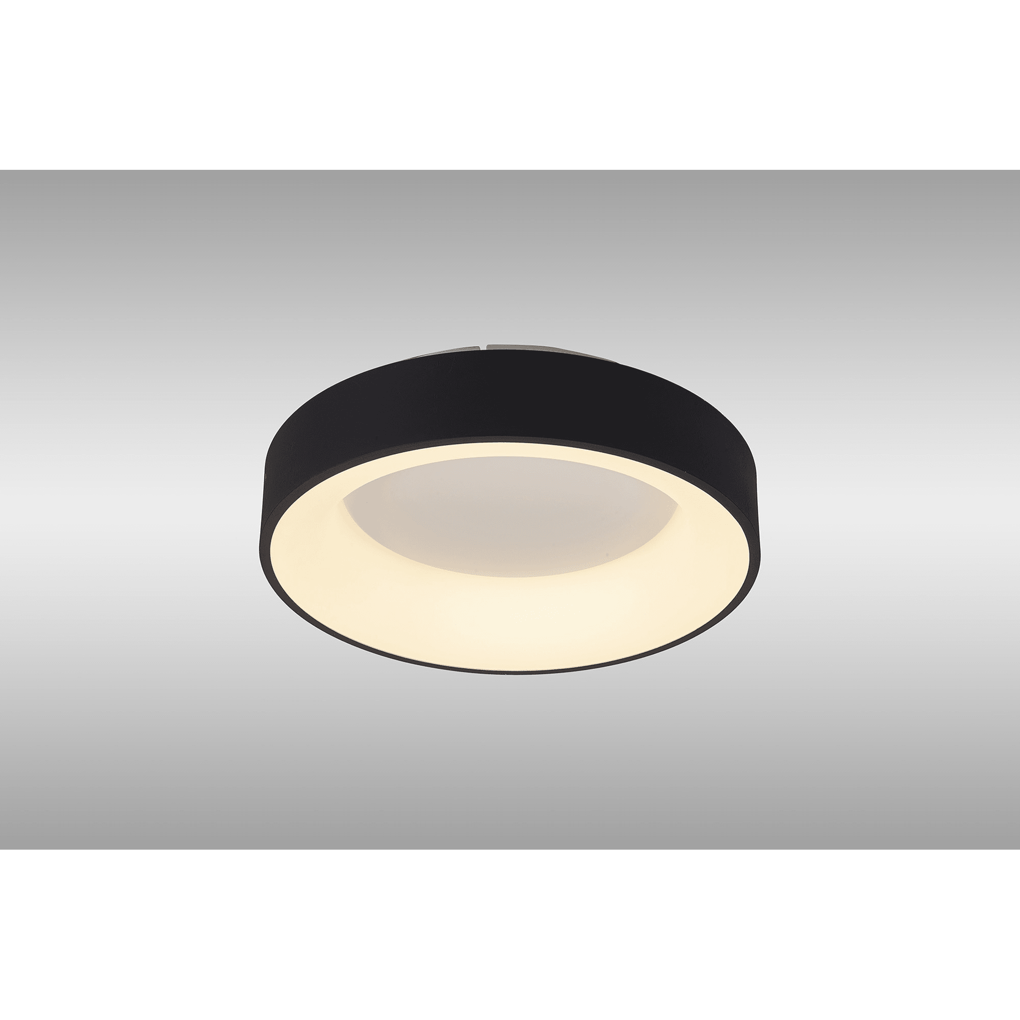 M8582 Niseko II Ring LED Flush Ceiling Light 38cm Remote Control Black