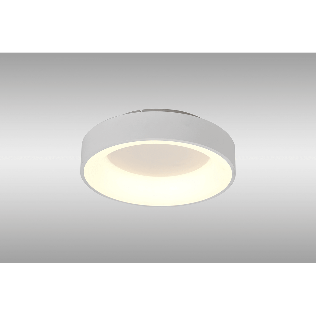 M8579 Niseko II Ring LED Flush Ceiling Light 38cm Remote Control White