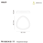 M8629 Niseko II Triangular LED Flush Ceiling Light 42cm Remote Control White