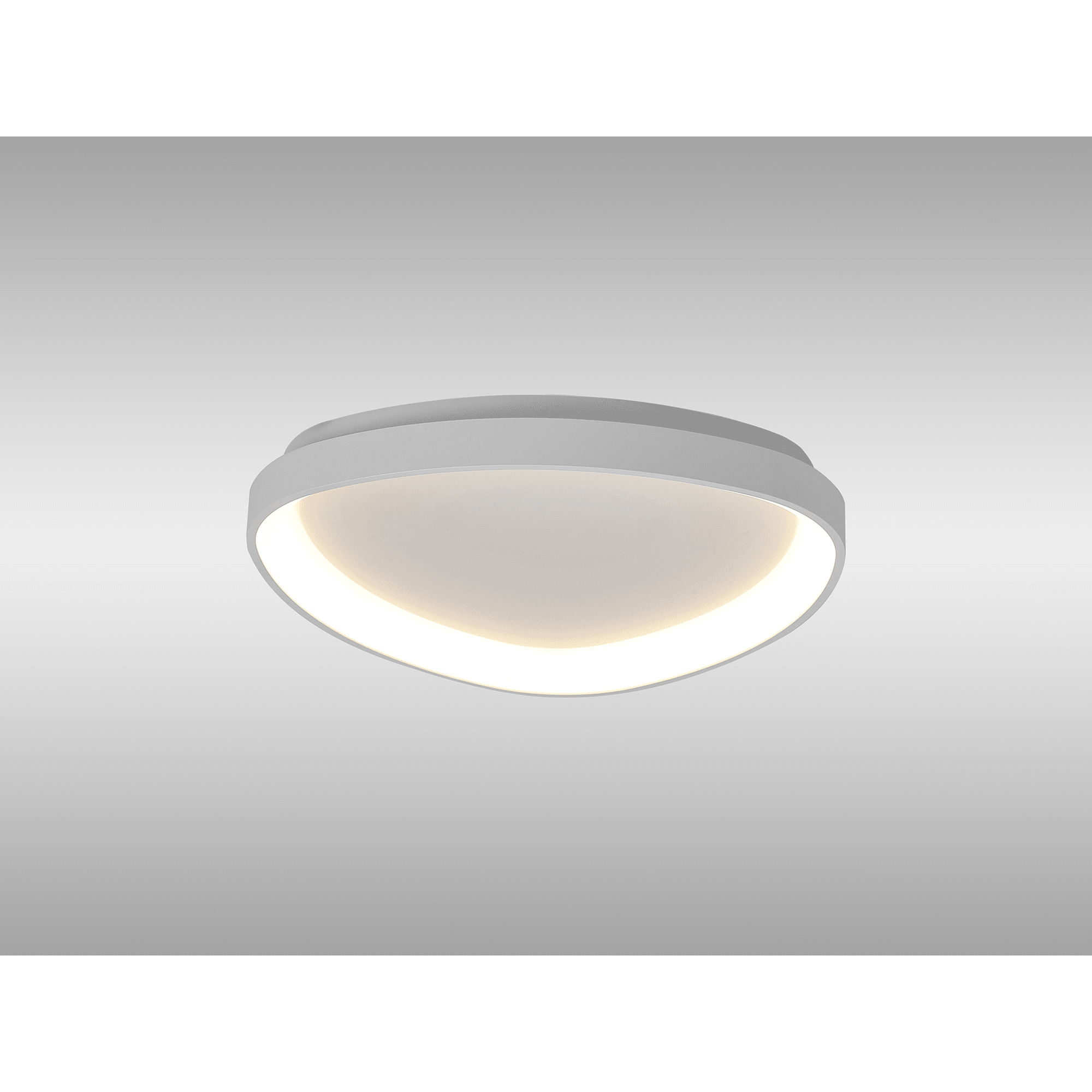 M8629 Niseko II Triangular LED Flush Ceiling Light 42cm Remote Control White