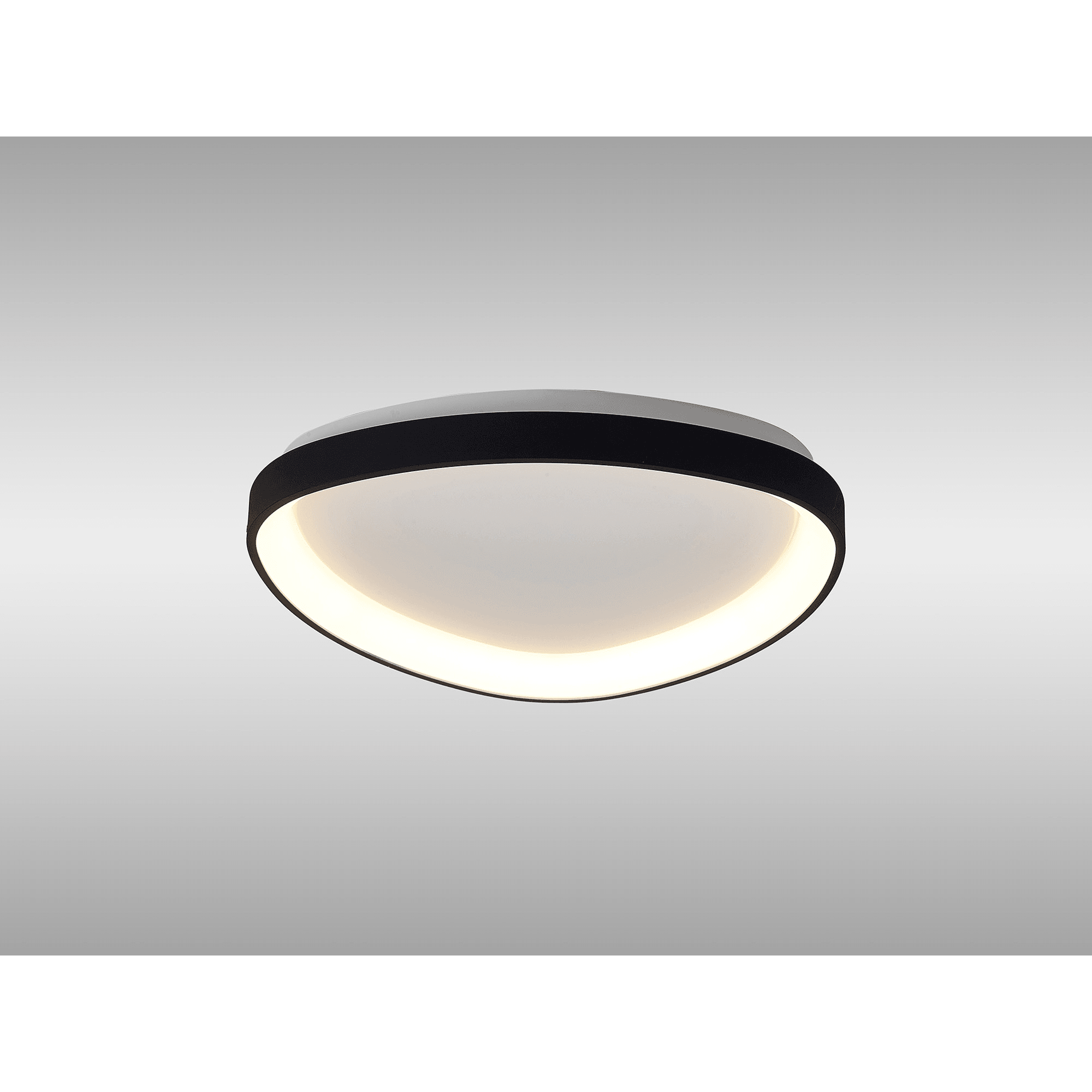 M8630 Niseko II Triangular LED Flush Ceiling Light 42cm Remote Control Black