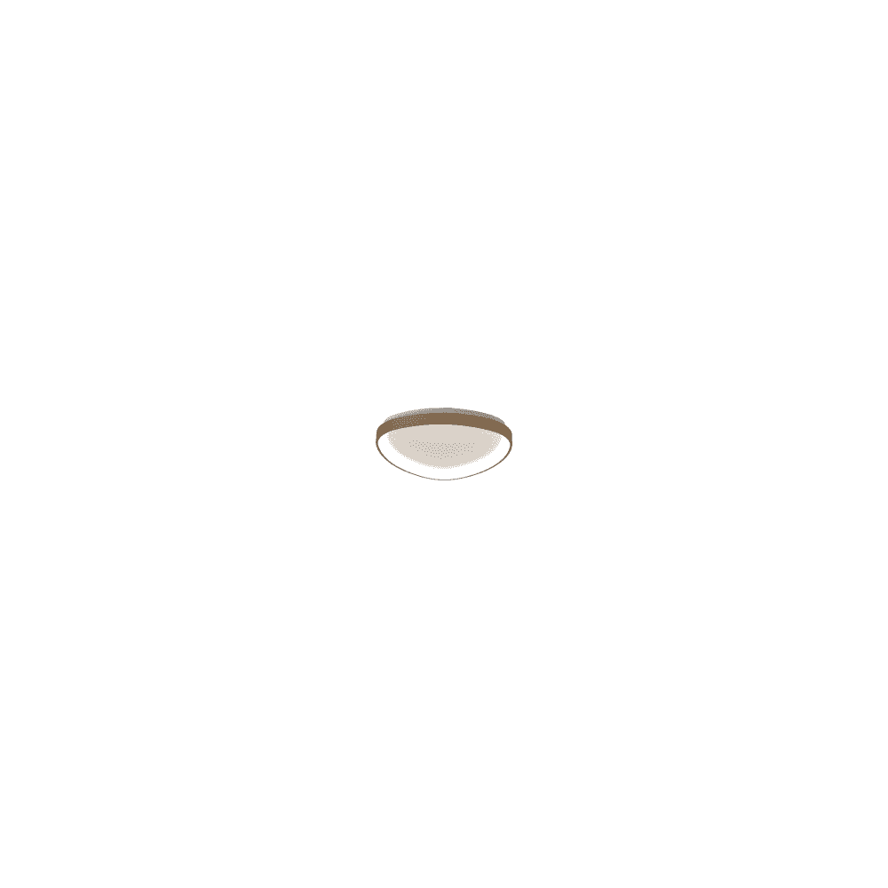M8631 Niseko II Triangular LED Flush Ceiling Light 42cm Remote Control Gold