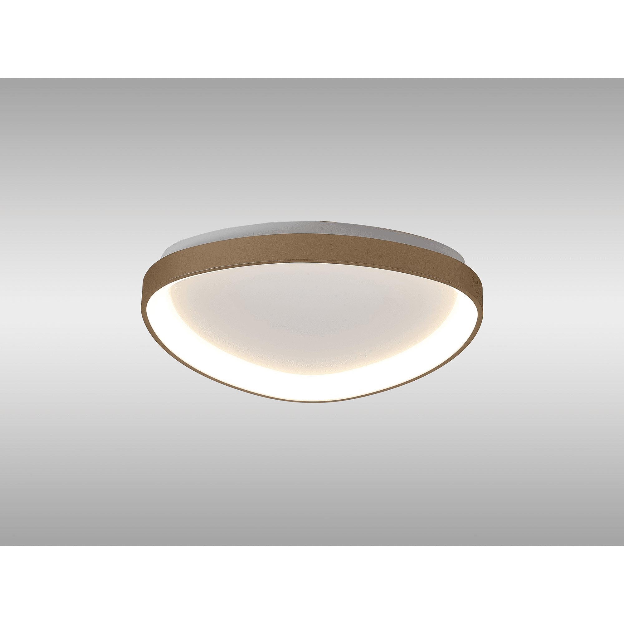 M8631 Niseko II Triangular LED Flush Ceiling Light 42cm Remote Control Gold