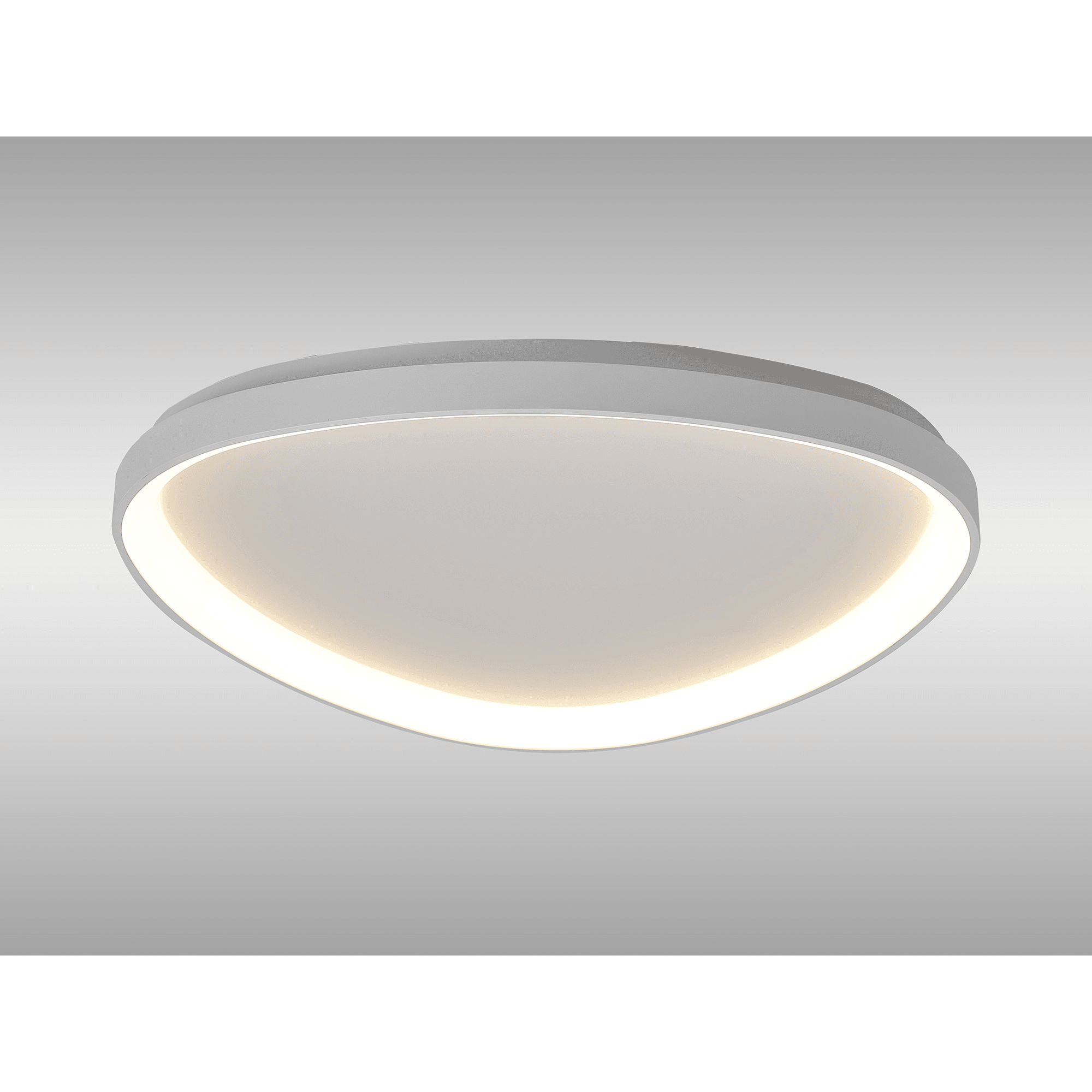 M8633 Niseko II Triangular LED Flush Ceiling Light 61cm Remote Control White