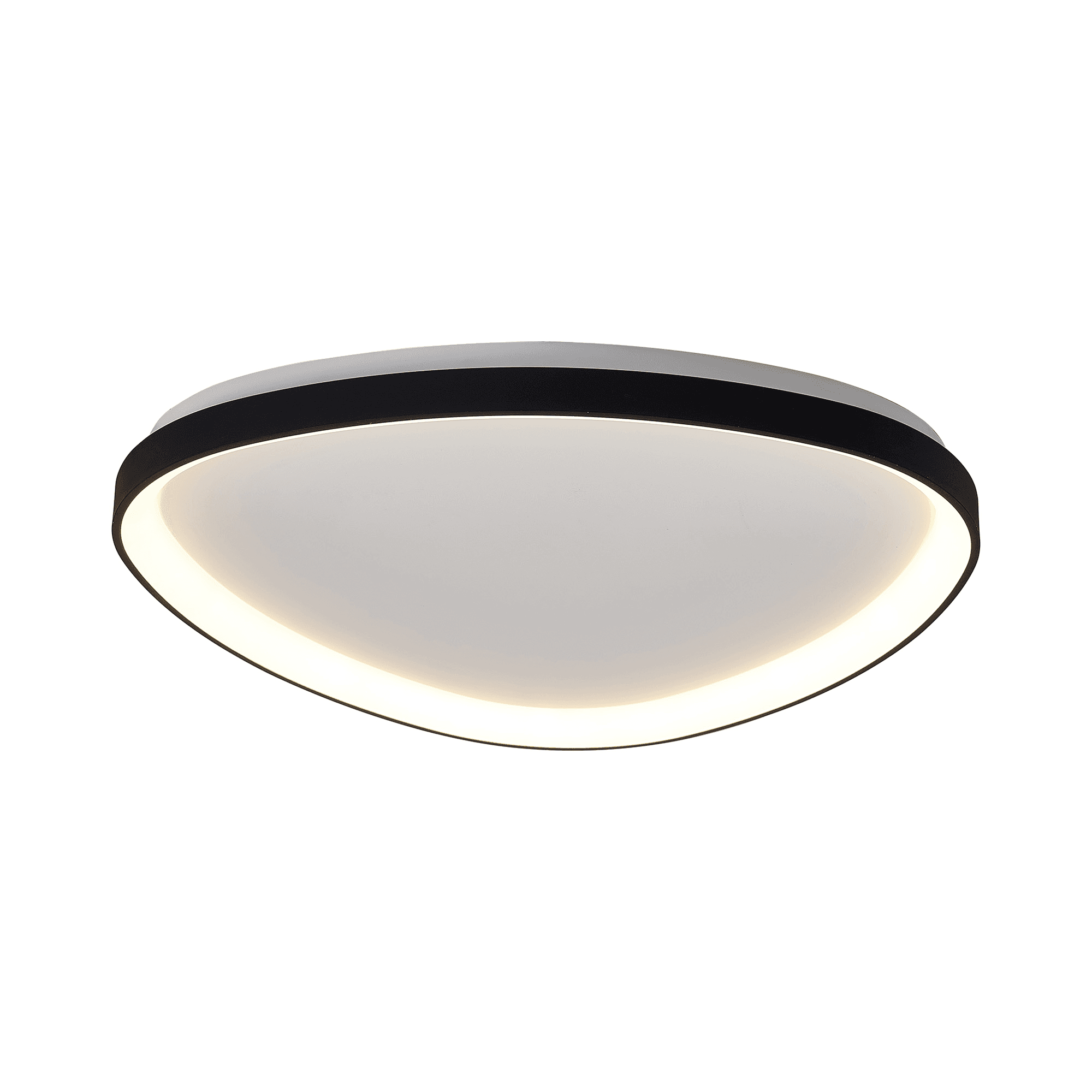 M8634 Niseko II Triangular LED Flush Ceiling Light 61cm Remote Control Black