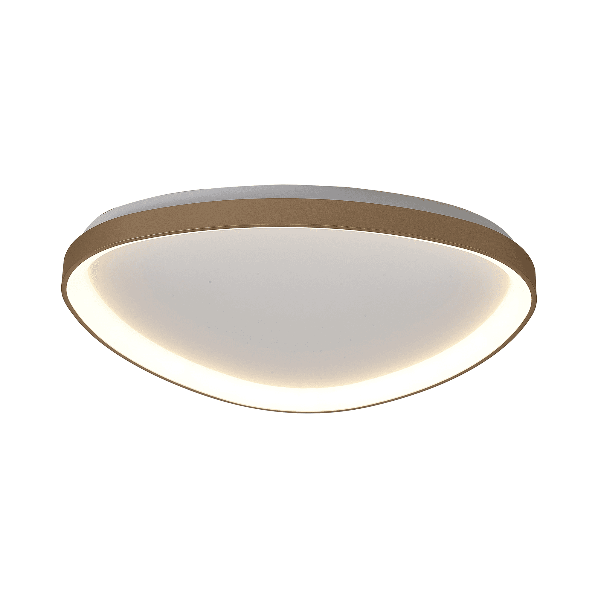 M8635 Niseko II Triangular LED Flush Ceiling Light 61cm Remote Control Gold