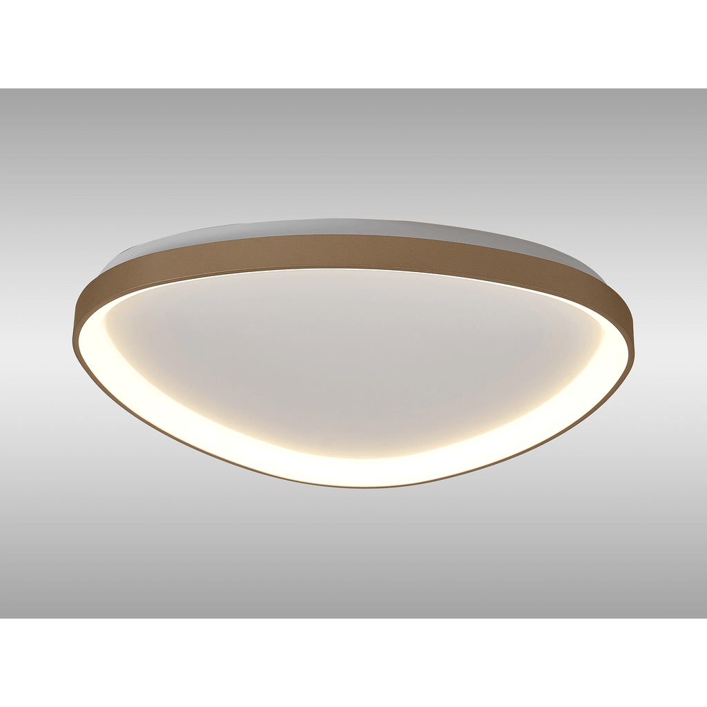 M8635 Niseko II Triangular LED Flush Ceiling Light 61cm Remote Control Gold