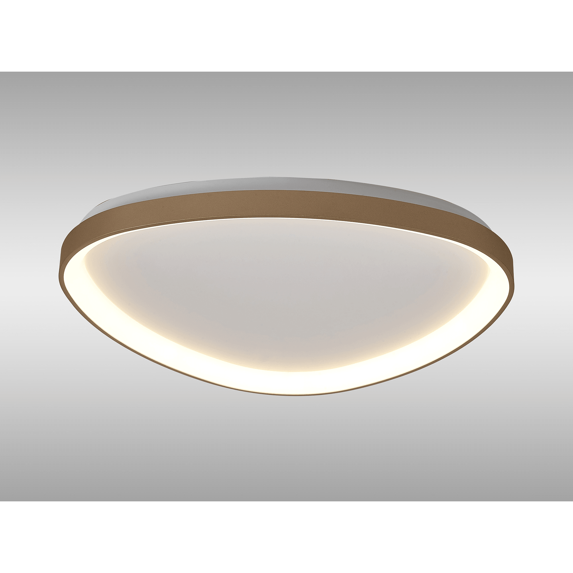 M8635 Niseko II Triangular LED Flush Ceiling Light 61cm Remote Control Gold
