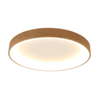 M8586 Niseko II Ring LED Flush Ceiling Light 65cm Remote Control Wood