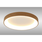 M8586 Niseko II Ring LED Flush Ceiling Light 65cm Remote Control Wood