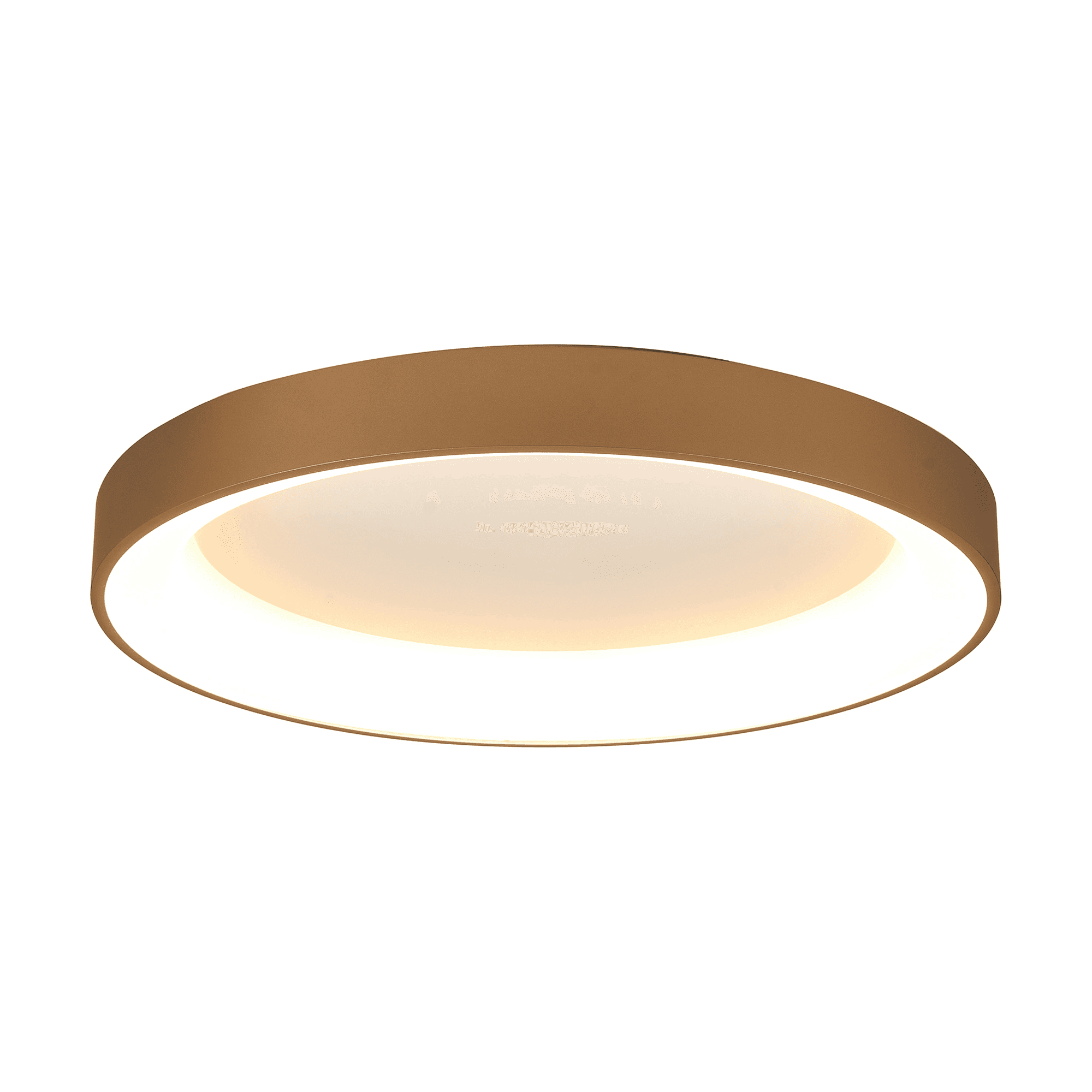 M8583 Niseko II Ring LED Flush Ceiling Light 65cm Remote Control Gold