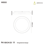 M8583 Niseko II Ring LED Flush Ceiling Light 65cm Remote Control Gold