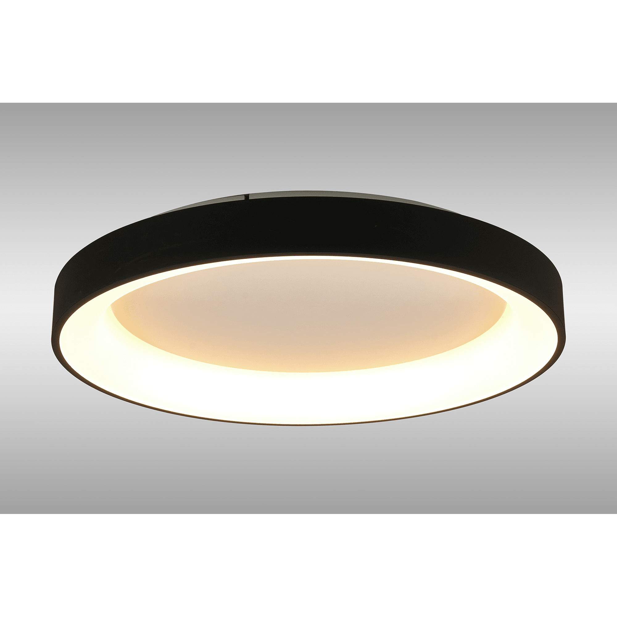 M8580 Niseko II Ring LED Flush Ceiling Light 65cm Remote Control Black