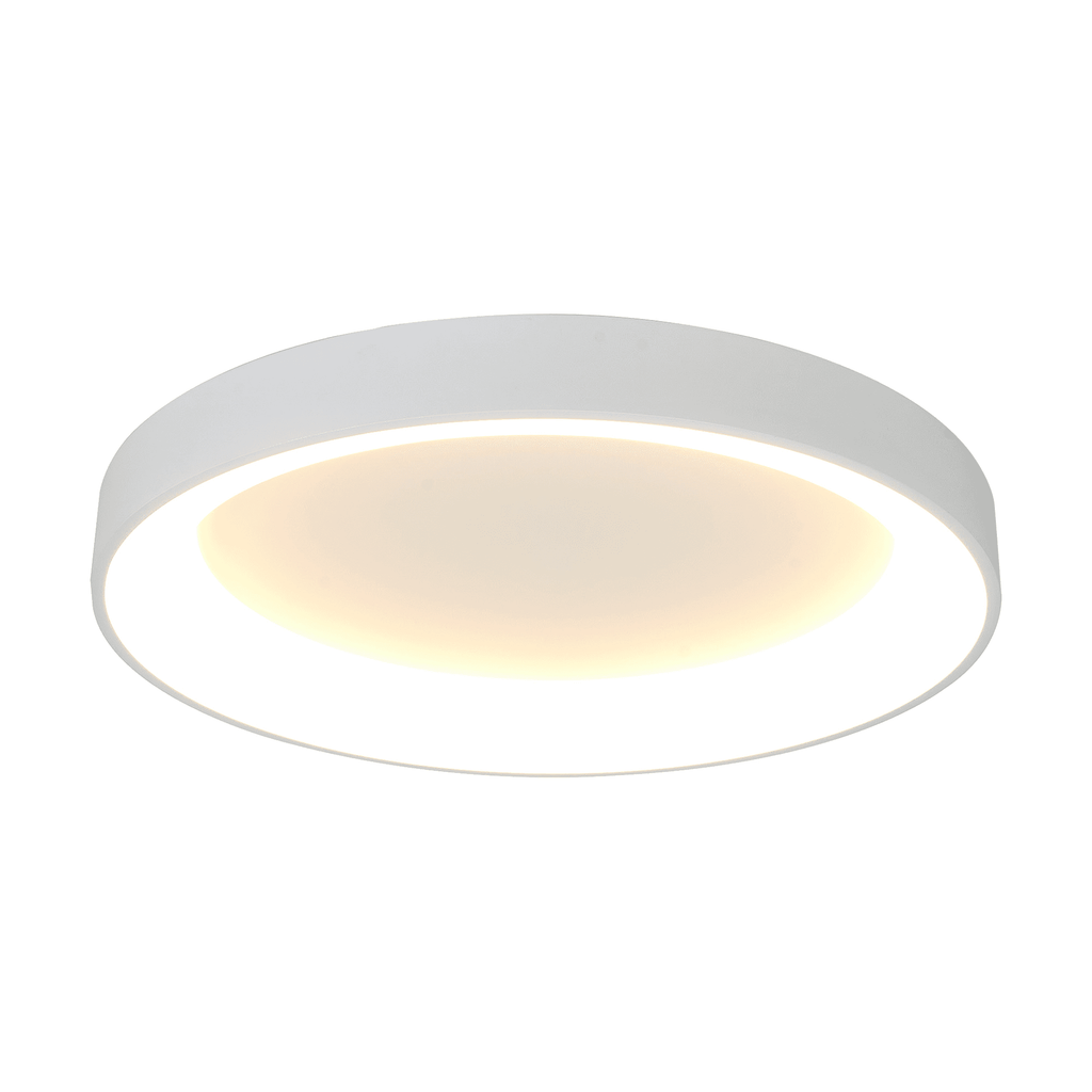 M8577 Niseko II Ring LED Flush Ceiling Light 65cm Remote Control White