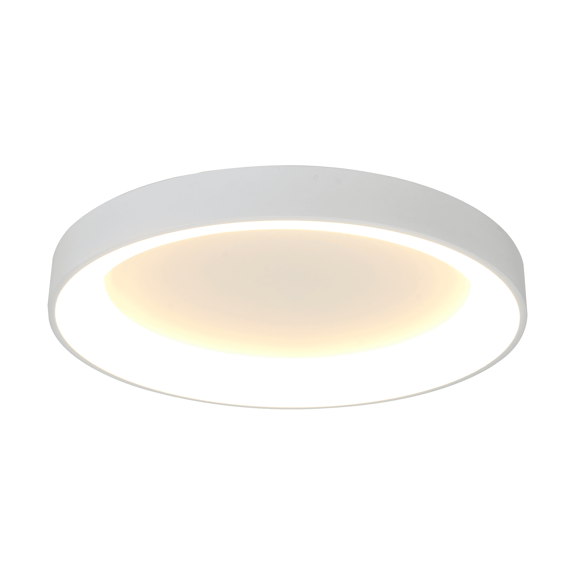M8577 Niseko II Ring LED Flush Ceiling Light 65cm Remote Control White