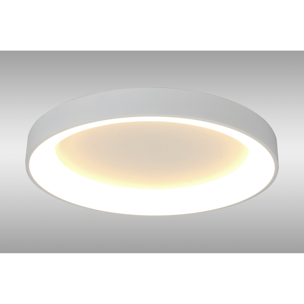 M8577 Niseko II Ring LED Flush Ceiling Light 65cm Remote Control White